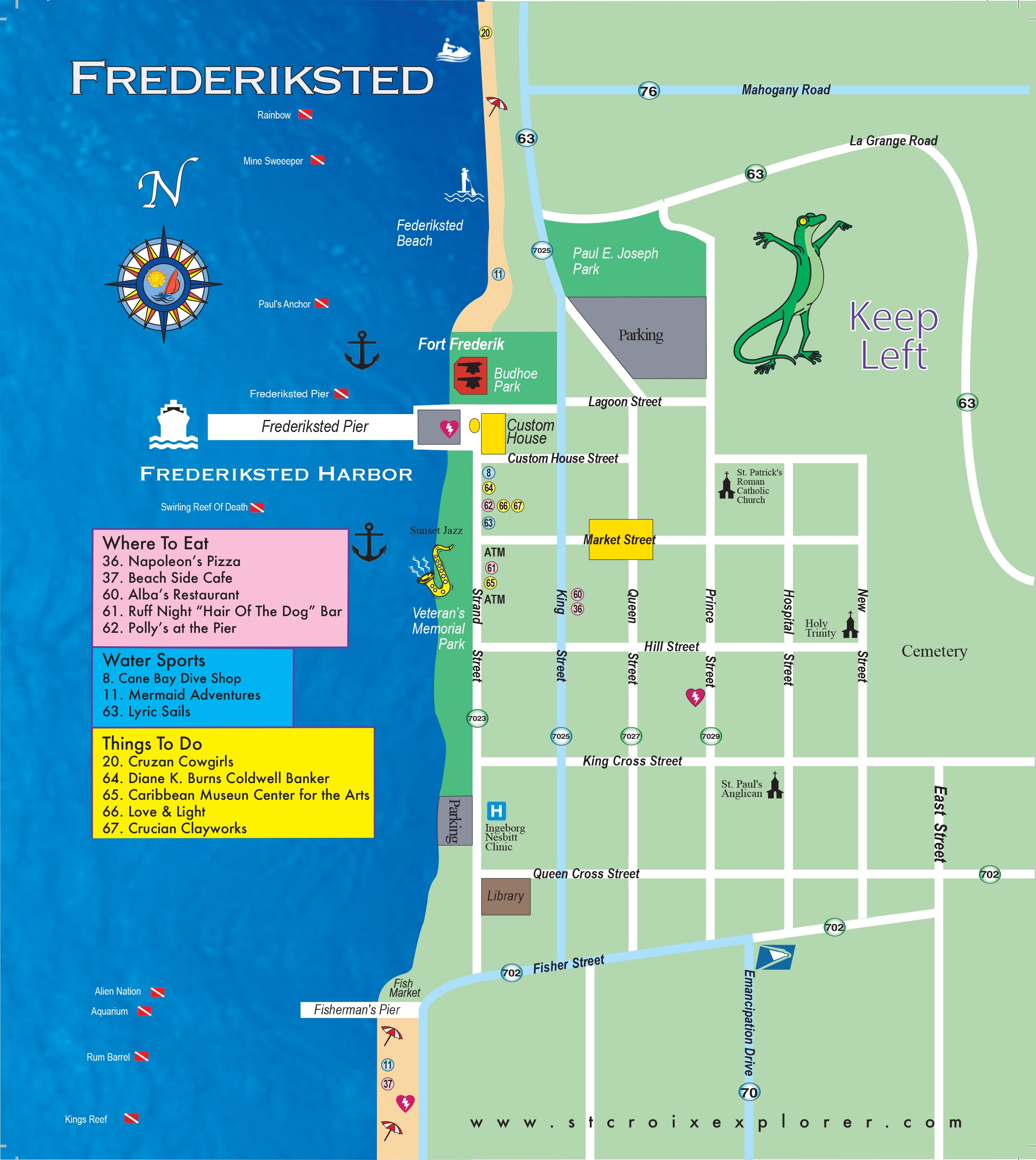 2026 St. Croix Explorer map of Frederiksted