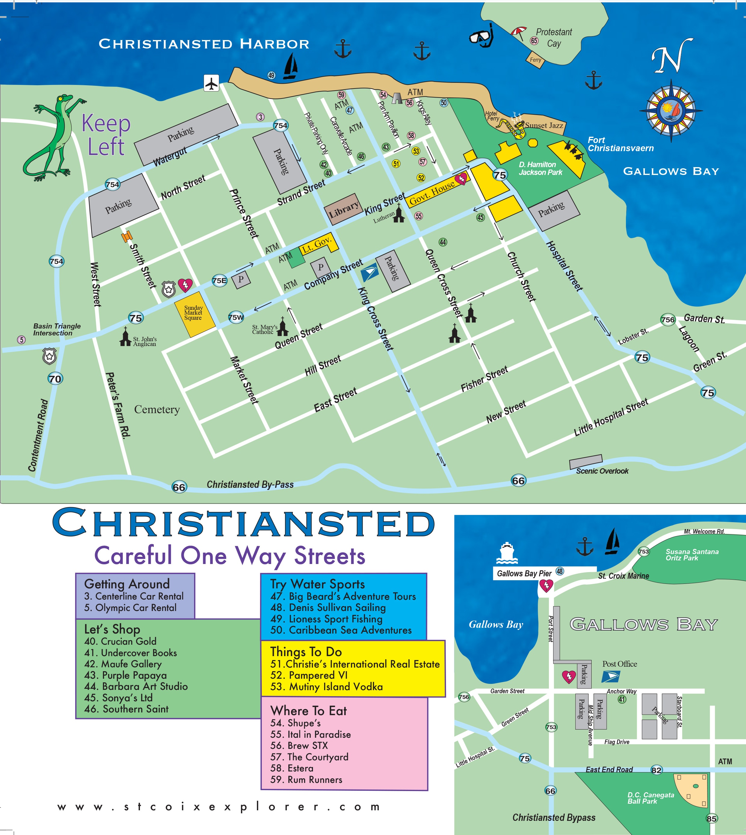 2026 St. Croix Explorer map of Christiansted